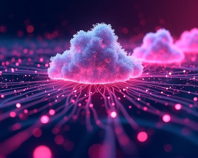 Abstract representation of high-performance cloud architecture